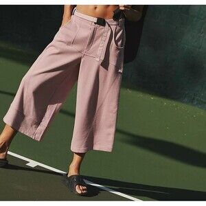 Free People FP Movement Ollie Pants Low-Rise Cropped Wide-Leg Pull-On M 286689